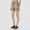 BURBERRY 巴宝莉 女士格纹丝质休闲短裤 典藏米色格子 8052748 A7028 商品缩略图1