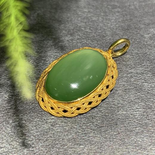 【御珠宫坊】金镶碧玉吊坠 商品图1