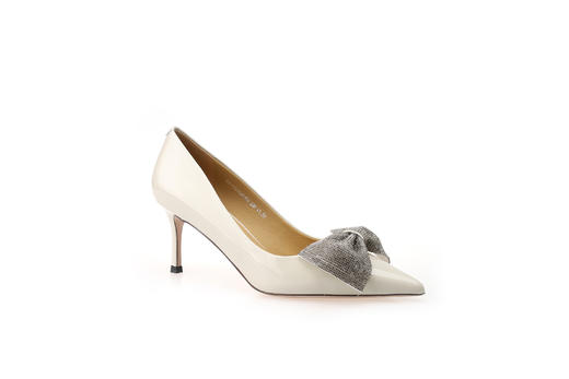 豪麟名鞋奥莱迪嘉女装牛移膜革时尚气质皮鞋DJYYO22WP208白色 原价1960元 商品图0