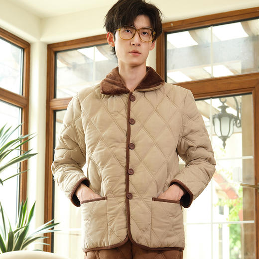 都市丽人都市锋尚生活家居男士睡衣梭织夹棉家居服FH21J9 商品图1