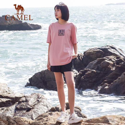 骆驼户外速干裤男女同款2025春夏新款短裤凉爽透气时尚潮流宽松休闲裤男 7662251001_7662252001 商品图1