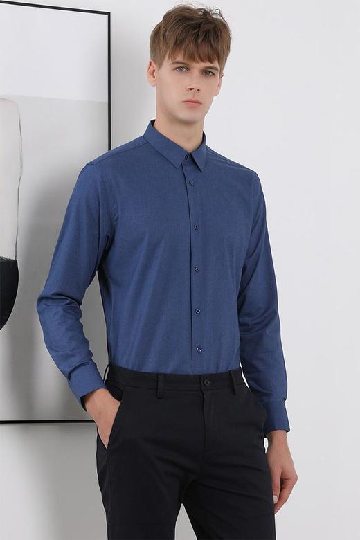 callisto混蓝再生纤维素纤维混纺衬衫 FPSTL0502T 商品图1