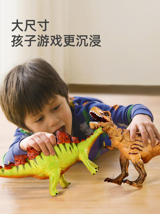 mideer弥鹿侏罗纪大恐龙玩具男孩霸王龙三角龙甲龙蛋动物仿真模型 商品图2