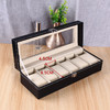 手表收纳盒开窗皮革首饰箱高档手表包装整理盒摆地摊手链盘手表架 商品缩略图2