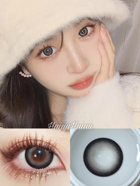 【大直径】LOVEIIKIRA-布鲁灰-14.5mm【年抛 0-800度 无525/575 】着色13.9mm