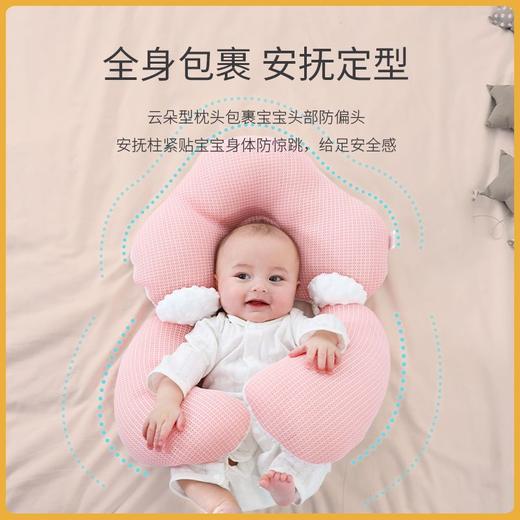 【宝宝睡姿养成设计】婴儿定型枕，矫正偏头0—1岁新生宝宝防惊跳安抚抱枕，睡觉安全感神器七夕情人节 商品图0