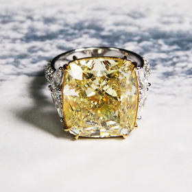 天然黄钻戒指20.10克拉