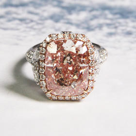 天然粉钻戒指11.03克拉