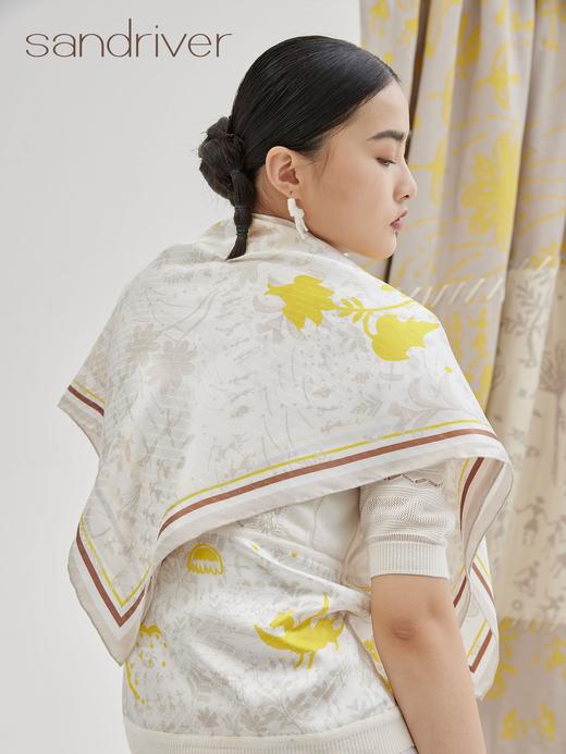 圆领针梭相拼开衫 SJS94W007K 商品图2