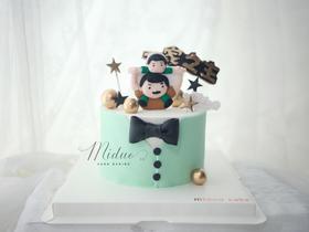 男士款 一家之主  父亲 老爸 领结蛋糕