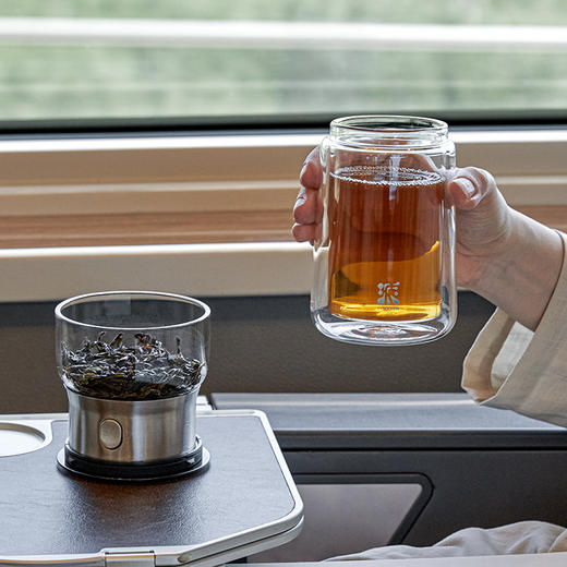 哲品 派.T-MAKER-玻璃版派杯升级版便携单人泡茶杯户外旅行露营功夫茶具套装配茶具包 商品图9