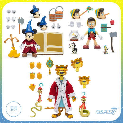现货 Super7 迪士尼 终极系列1 米奇 匹诺曹 约翰亲王 商品图5
