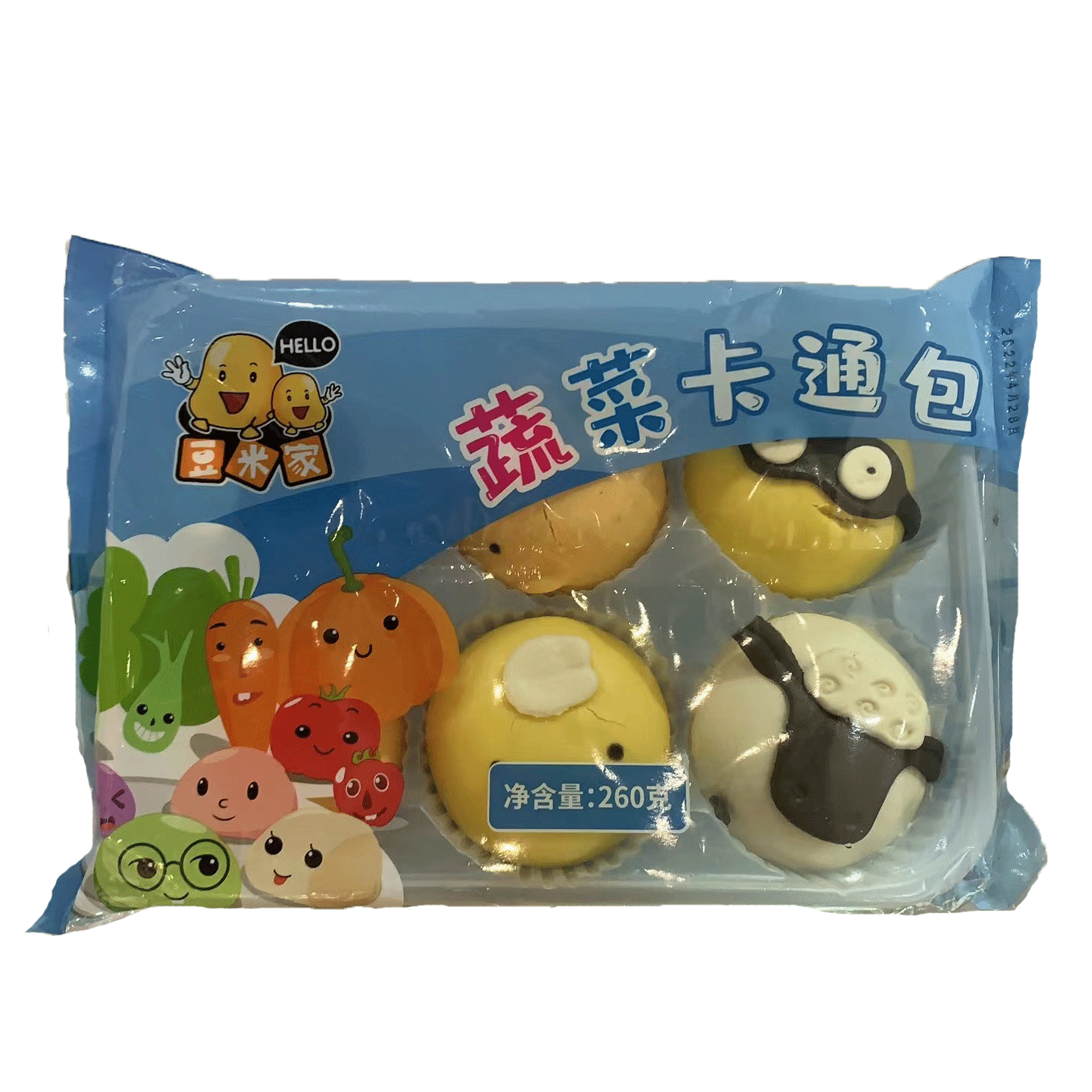 豆米家-蔬菜卡通点心（包点/馒头） 6只