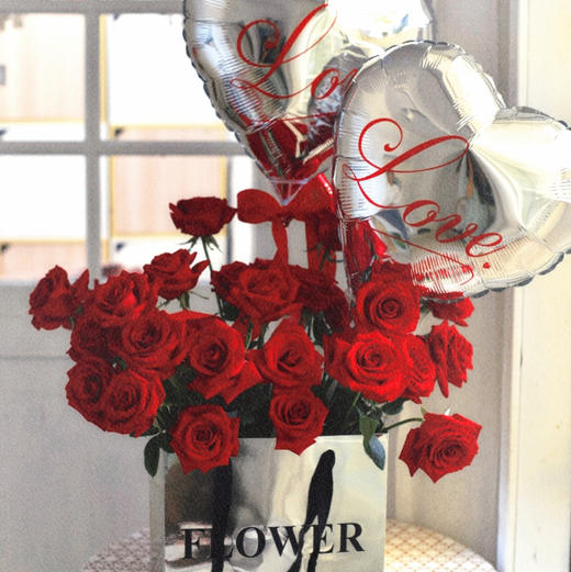 《心心相印》红玫瑰抱抱袋约33枝玫瑰 商品图2