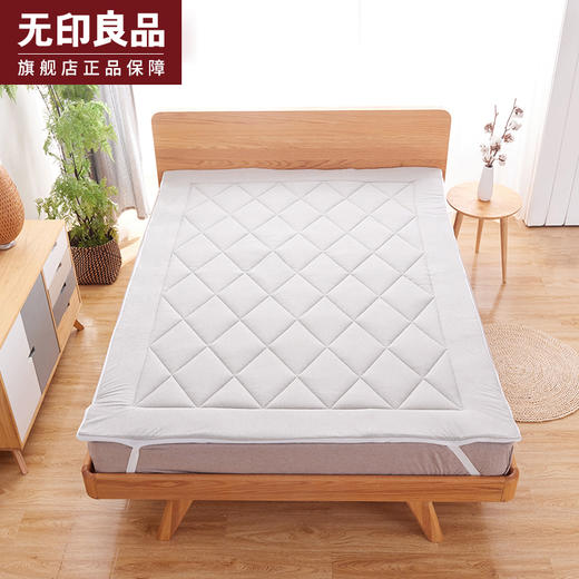 色织阳离子床褥杜邦弹纶120200灰色 无印良品 商品图4