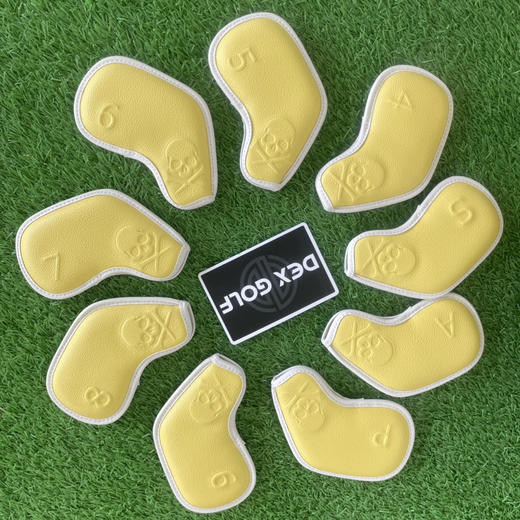 DEXGOLF韩国高尔夫铁杆套杆头套10件装油边工艺球杆帽套保护套 商品图8