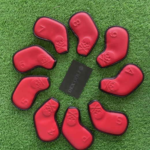 DEXGOLF韩国高尔夫铁杆套杆头套10件装油边工艺球杆帽套保护套 商品图3