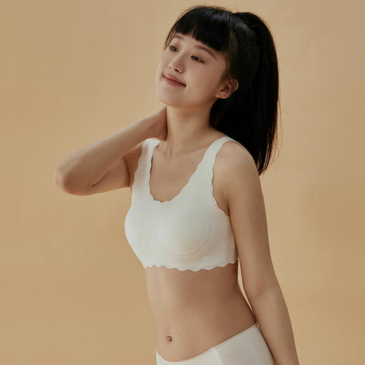 都市丽人少女三步优选成长三阶无尺码内衣锦泳薄单杯少女文胸无排扣无钢圈BB26A6 商品图0