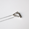 项链 I 原创设计 信.望.爱.纯银 三面立体 三角吊坠 几何项链 简约百搭素银 商品缩略图1