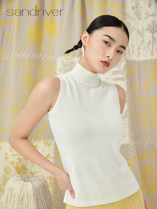 半高领无袖女套衫 SJS94W090K 商品图0