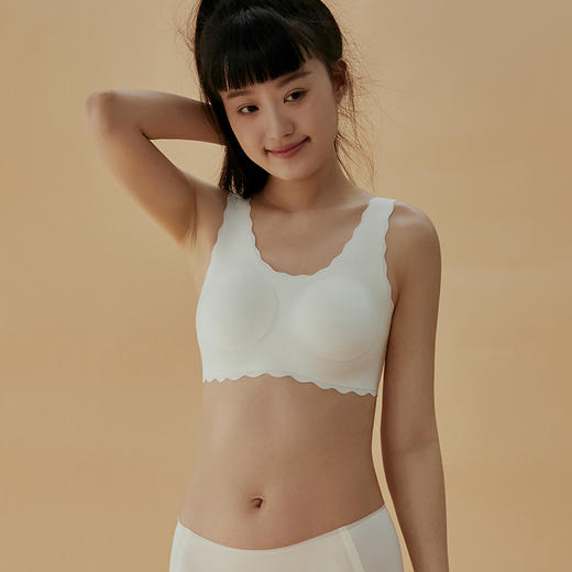 都市丽人少女三步优选成长三阶无尺码内衣锦泳薄单杯少女文胸无排扣无钢圈BB26A6 商品图1