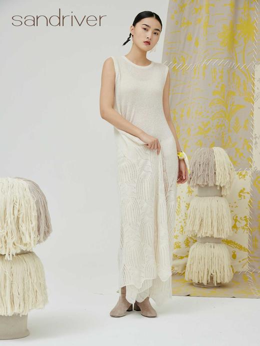 镂空针织长款背心裙  SJF93W272N 商品图0