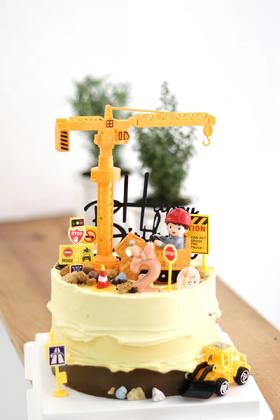 【生日蛋糕】塔吊工程车挖机款