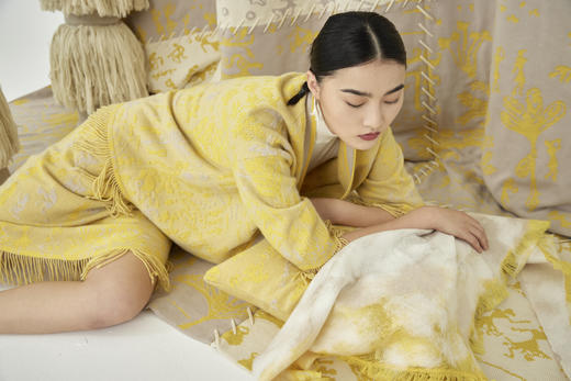 手工流苏提花羊绒半裙  SJF93W258N 商品图3