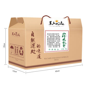 黑土优选东北特产干货礼盒  经典组合785g（木耳银耳香菇榛蘑） 商品图2