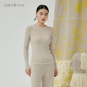 精纺羊绒圆领修身女套衫 SJF93W427A