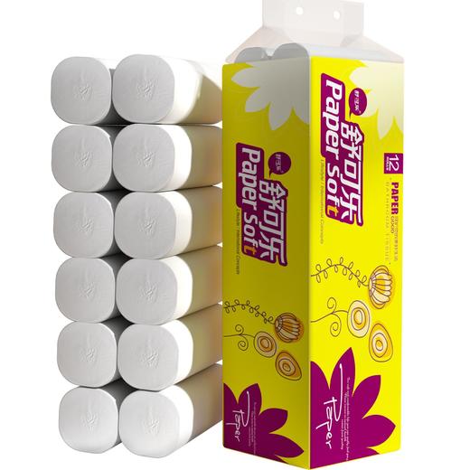 「12卷/提」原木浆卷纸舒可乐卫生纸手纸筒纸妇婴居家日用厕纸无芯纸巾 商品图4