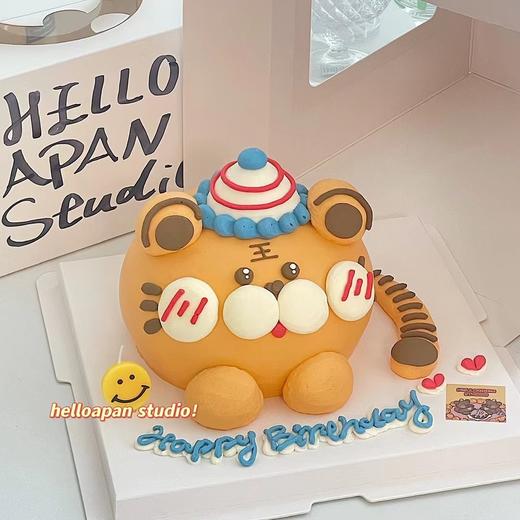 橙色立体小老虎蛋糕(橙色色素稍重)--低糖处理无添加 商品图3