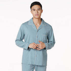 都市丽人都市锋尚好睡好眠男士正价棉质长袖套装无尘棉单面薄家居服长袖睡衣FH21G3