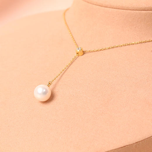 美裕 【轻梦】银925淡水珍珠链坠9-10mm白105718 商品图3