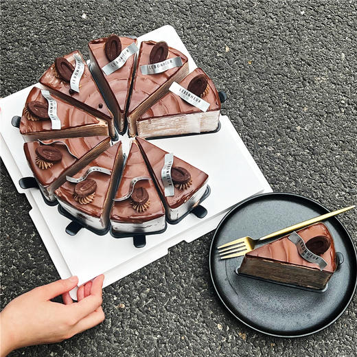 1/10之一  法芙娜巧克力千层切块 商品图0