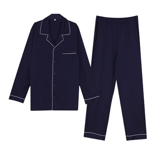 都市丽人都市锋尚好睡好眠男士正价棉质长袖套装无尘棉单面薄家居服长袖睡衣FH21G3 商品图5