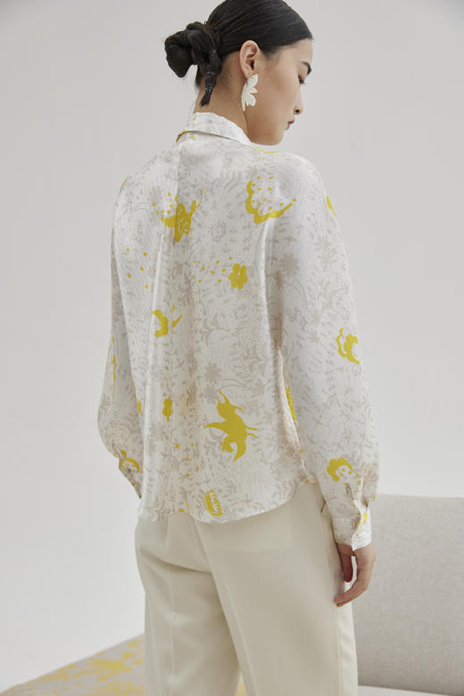 真丝双面印衬衫 SJS94W119W 商品图4