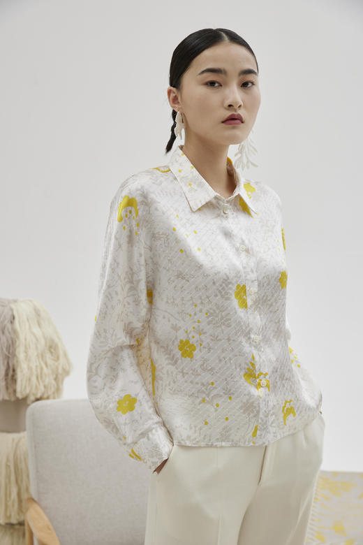 真丝双面印衬衫 SJS94W119W 商品图3