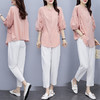 XMR2238  时尚套装女宽松2022夏季新品洋气大码女装显瘦减龄两件套 商品缩略图2