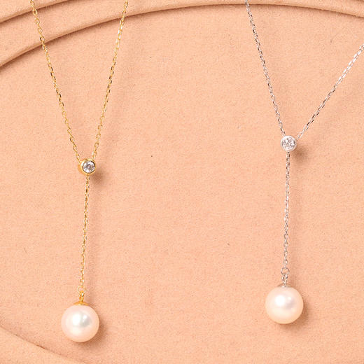 美裕 【轻梦】银925淡水珍珠链坠9-10mm白105718 商品图1