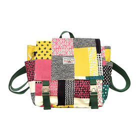 HUJI祤集Carton小盒子双肩包插画拼布