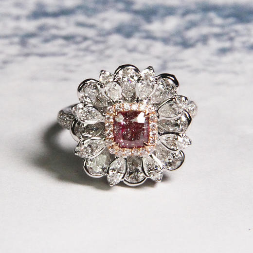 天然粉钻戒指1.01克拉 商品图0