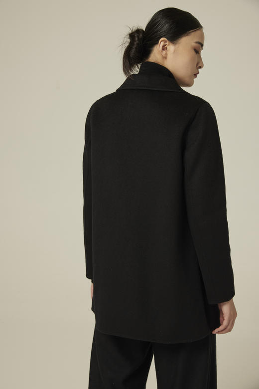 女装侧开叉羊绒呢大衣 SJF93W850N 商品图3