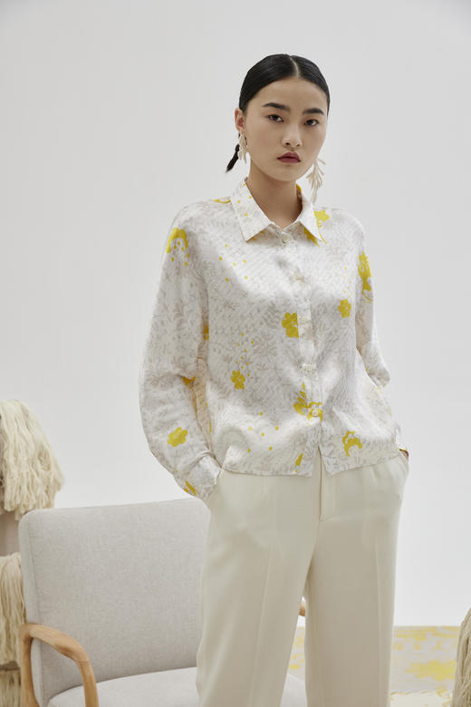 真丝双面印衬衫 SJS94W119W 商品图5