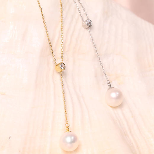 美裕 【轻梦】银925淡水珍珠链坠9-10mm白105718 商品图2