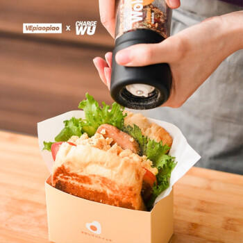 VEpiaopiao人间烟火海盐黑椒蒜香研磨瓶烧烤撒料净含量66g/瓶 商品图5