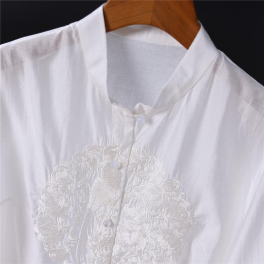 薄款透气衬衫2022年夏季新款防嗮遮肉MM刺绣上衣 QZ-2270 商品图4