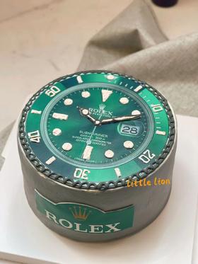 狮子家-劳力士手表手绘生日蛋糕 纪念日蛋糕 聚会 仪式感必备 健康甜品