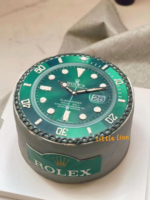 狮子家-劳力士手表手绘生日蛋糕 纪念日蛋糕 聚会 仪式感必备 健康甜品 商品图0