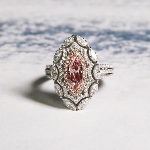 天然粉钻戒指1.01克拉 商品图0